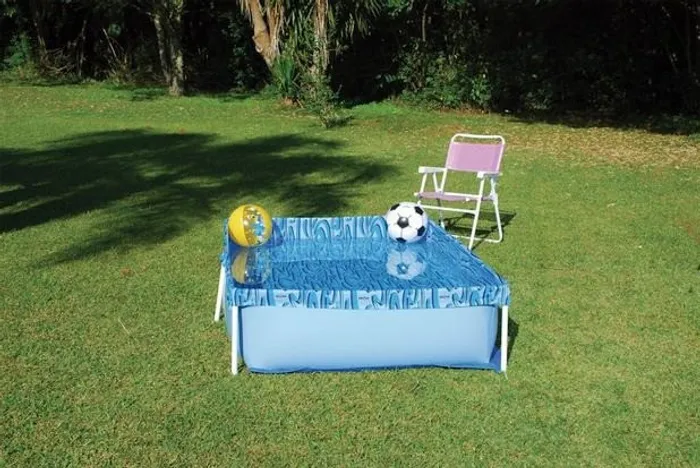 Piscina Infantil 1000 Litros Retangular Azul Até 12x