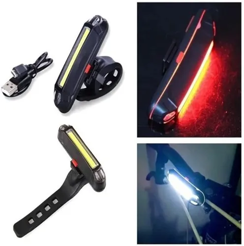 Sinalizador para Bicicleta em LED (Duas Cores) - Recarregável - Novo
