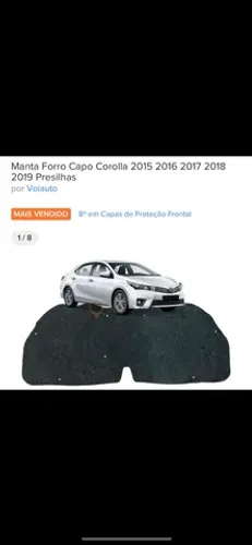 Forro capô Corolla 2015/2019