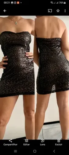 Vestido de festa com brilho