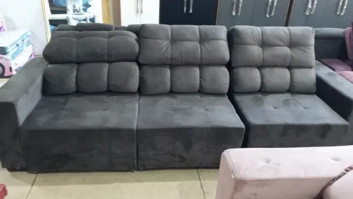 SOFÁ NOVO RECLINÁVEL E RETRÁTIL