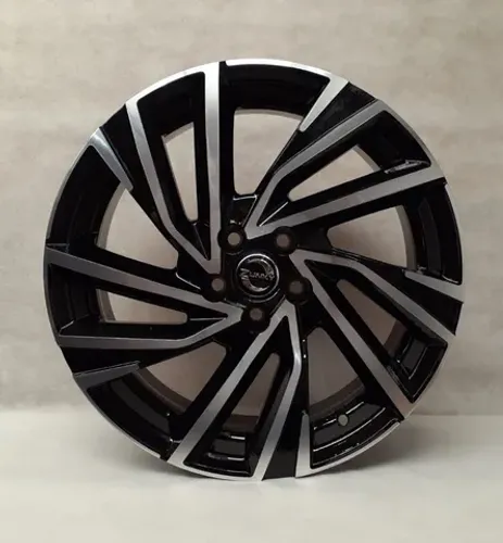 Roda aro 17 Volkswagen Nivus preta com diamantado jogo novo