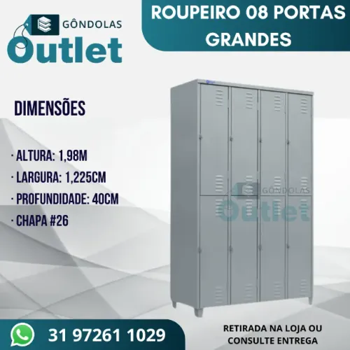 Armário guarda volume de aço