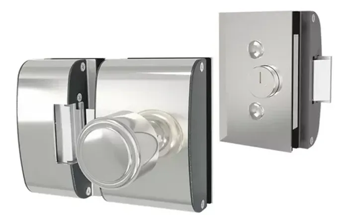 Fechadura Elétrica para porta Vidro 2 folhas AGL