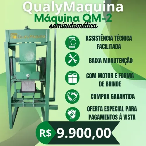 Maquina para fabricação de blocos de concreto
