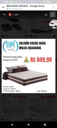 Colchão de molas ensacadas (Entregamos)