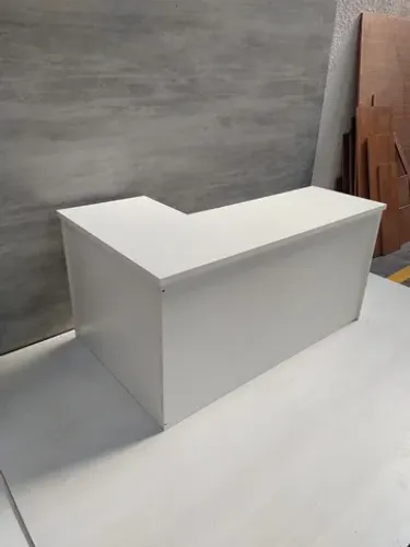 mesa em l simples tampo de 30mm branca