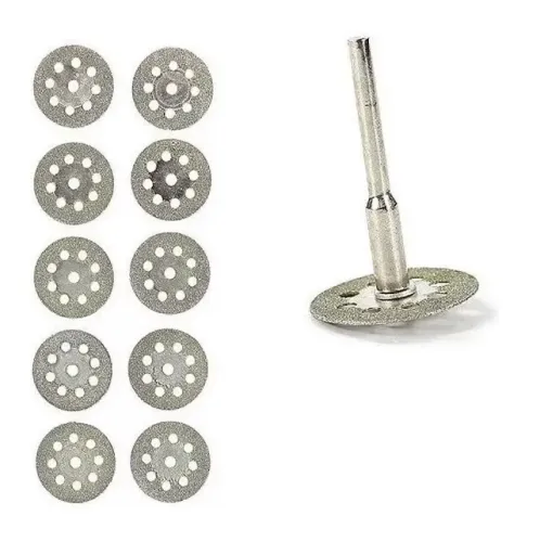 Disco de Corte Diamantado para Micro Retífica Microretifica - Kit com 10pcs
