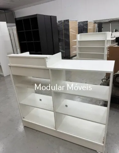 Balcão Caixa Vitrine com Balcão Vitrine Acoplado - NOVO