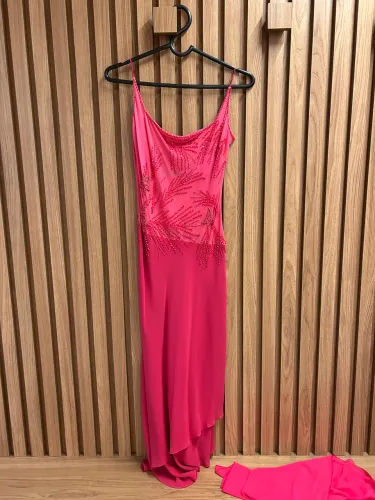 Vestido festa pink - midi 