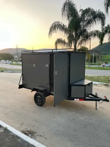 Trailer Home Carretinha Baú Mini Trailer Camping Viagem