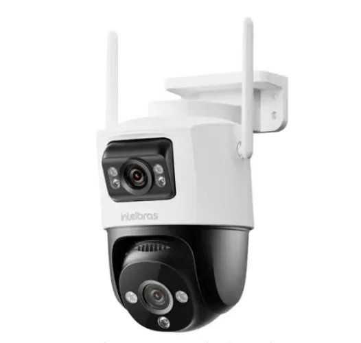 camera intelbras giratoria 2 lente imagem full hd.