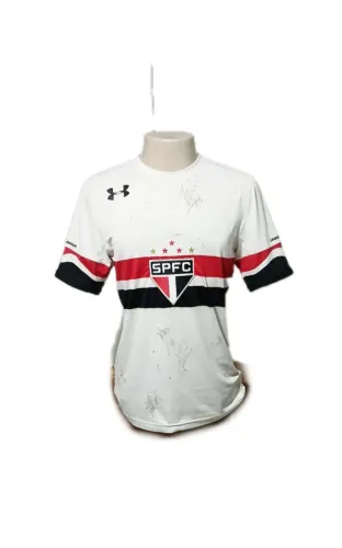 Camisa São Paulo Under Armour 2016 Futebol Branca Autografado 