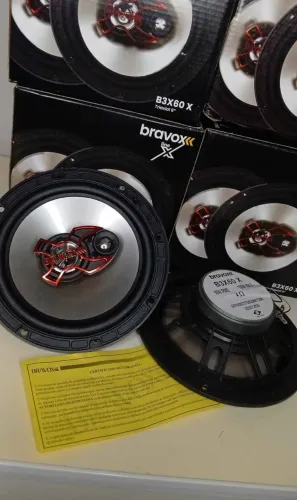 Par de Auto Falante Triaxial Bravox 6