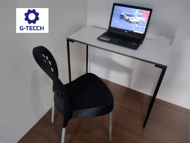 Mesa de Estudo Industrial NOVA Multiuso para Notebook Computador Preta Birô Escritório