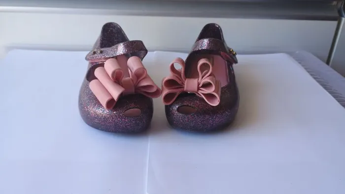 Sapatilha Melissa Infantil Glitter com Laço Tamanho 25