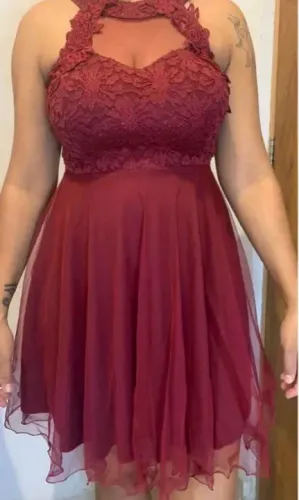 Vestido vinho - Tamanho P/M