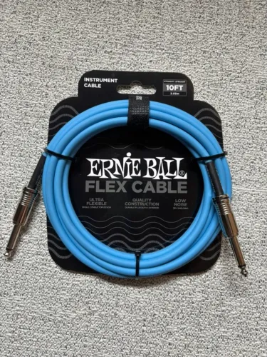 Cabo Ernie Ball Flex P10 Reto 10ft 3,5mt AZUL (ORIGINAL)