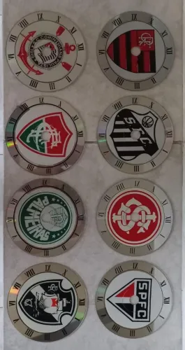 Mostrador para relógio de parede ou de mesa, times de futebol 