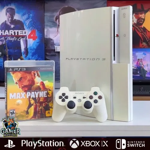 Ps3 Fat Branco HD 1TB Todo Original e Com Garantia da Loja