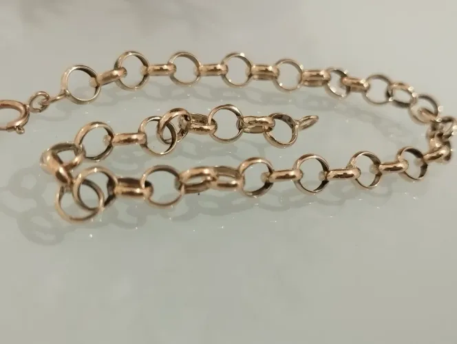 Pulseira elo português em ouro 18k (750)