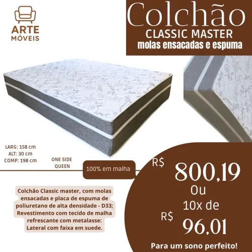 Colchão Classic Master - Molas Ensacadas e Espuma 