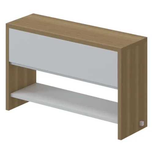 Armário Infantil  Aéreo com Porta Basculante Divicar Wood + Prateleira e Varão - Novo