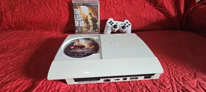 Playstation 3 SUPER Slim Branco -  Completo controle jogos