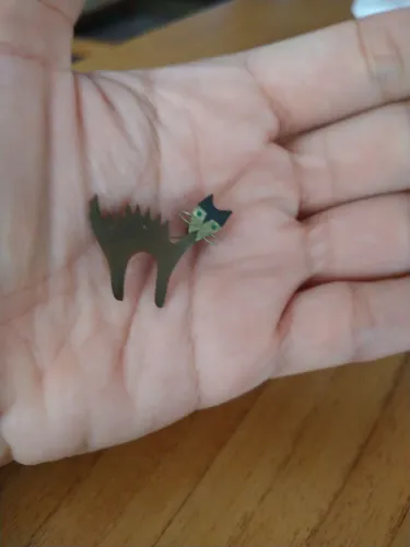 Broche de Gato Vintage em Metal Mexico Metales