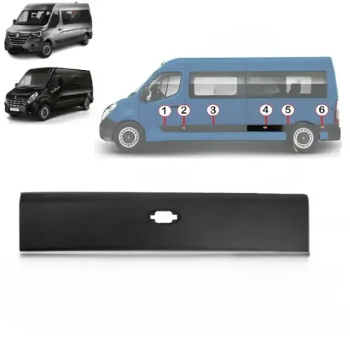 FRISO LATERAL RENAULT MASTER LONGA 2014 A 2023 LADO ESQUERDO - 768F29935R