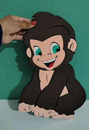 Decoração Infantil - Macaco Divertido de EVA 