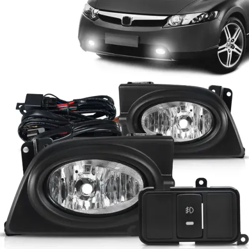 Kit farol de Milha Auxiliar Neblina para o Honda civic 2006 - 2008