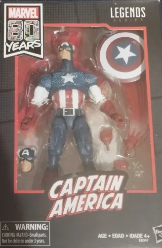 Boneco Capitão América Marvel Legends 80 Anos