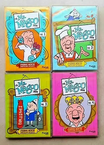 BOX DVD MR. MAGOO 4 DISCOS SÉRIE COMPLETA DESENHO ANIMADO ANTIGO ANOS 70 RARIDADE