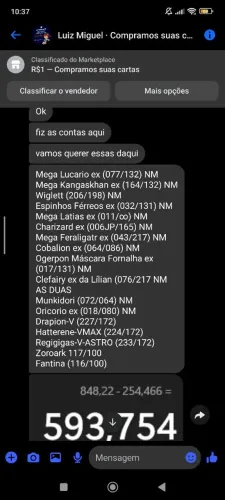 Cartas pokémon