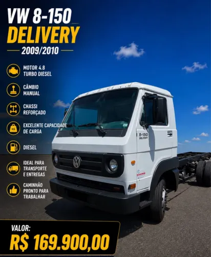 VOLKSWAGEN 8-150 DELIVERY 2009/2010 - PRONTO PARA TRABALHAR