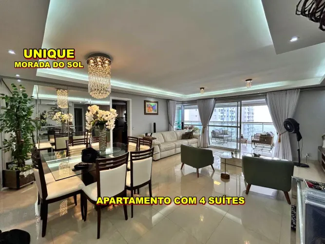 Unique - Apartamento 4 Suítes Mobiliado 201m² com Lazer Completo no Aleixo