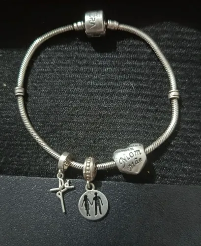 Pulseira prata estilo Pandora 