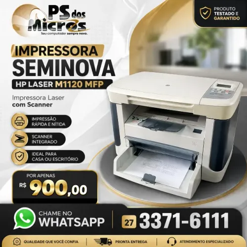 Impressora Laser Com Scaner HP M1120 MFP - Semi-Nova