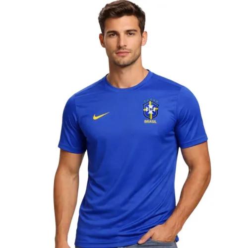 Camisa do Brasil dry fit Azul Slim P M G e GG