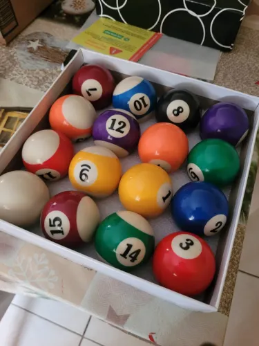 Bolas de Sinuca Numeradas - Nunca Usadas 54 a 58mm