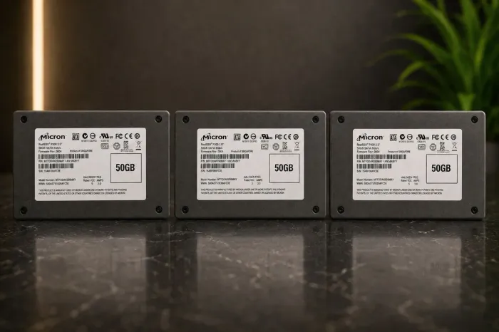 SSD Micron 50GB SATA 2.5" - Lote com 3 Unidades | Testados e Funcionando