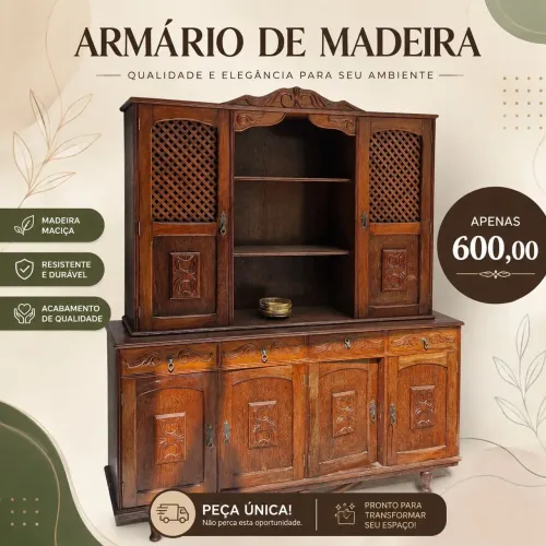 Armário de madeira