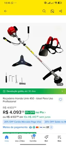 Roçadeira 4 tempo