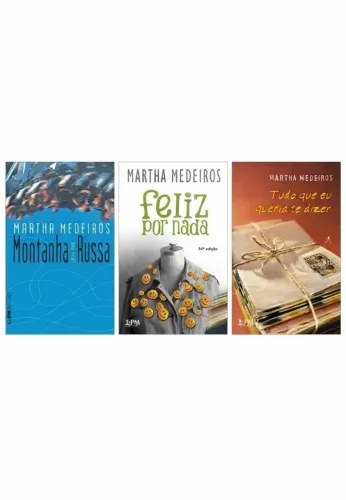 Kit com três livros da Martha Medeiros