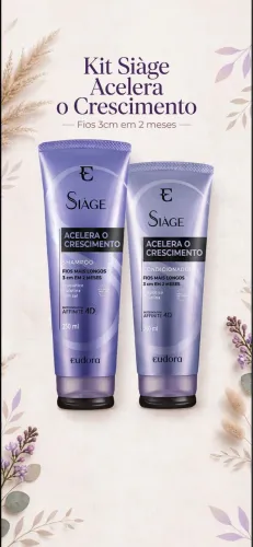 Kit Siàge Acelera o Crescimento Shampoo + Condicionador Eudora