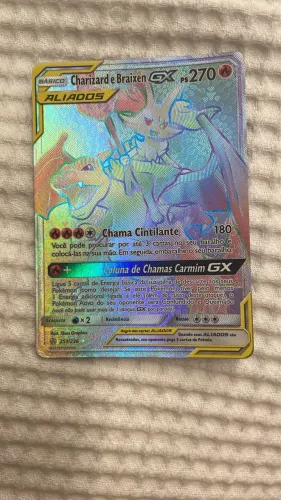 Charizard e Braixen GX full art foil raimbow 