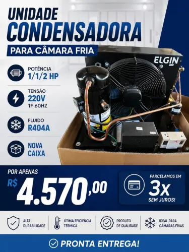 Unidade Condensadora Elgin 1,5Hp