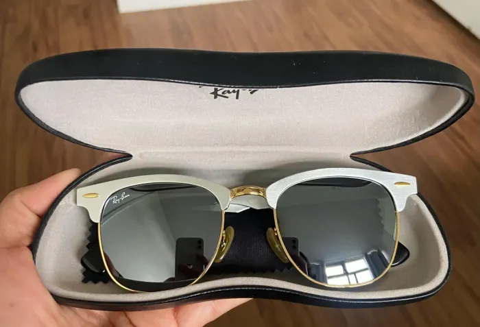 Óculos de sol Ray-ban ClubMaster Aluminum Original