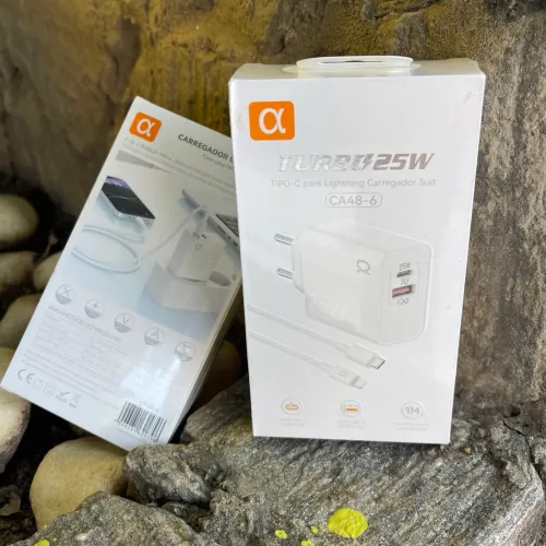 Turbo 25 W | Carregador Tipo-C para Lightning Premium 